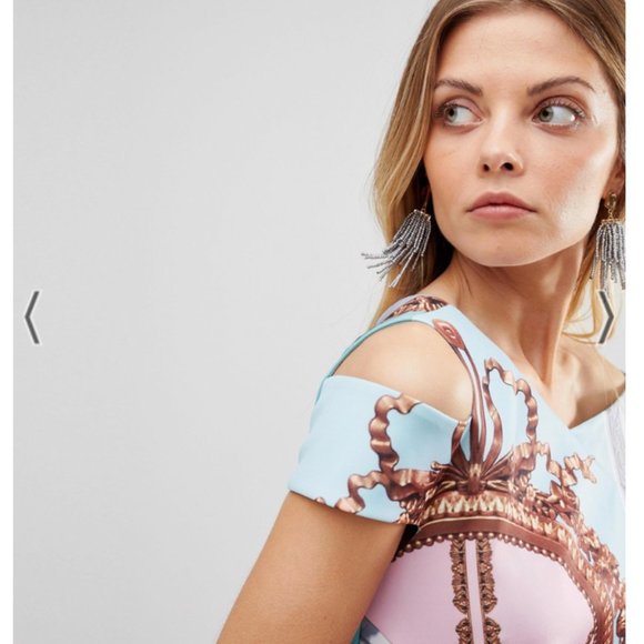 Ted Baker Yanar Versailles Print Bodycon Dress size 1 nwot - Picture 10 of 14